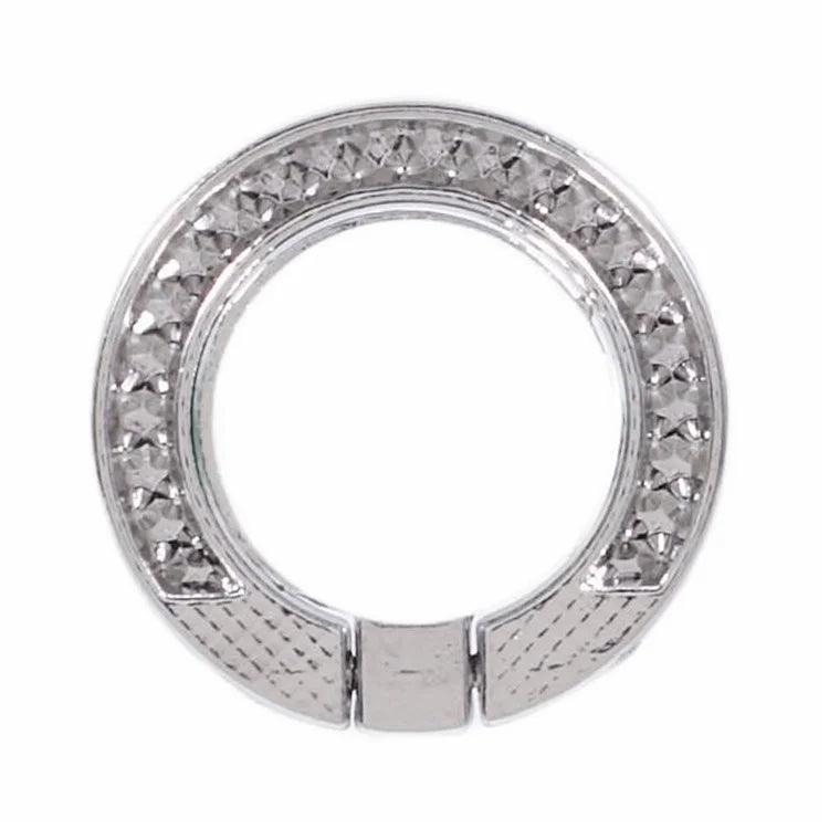 Round Phone Kickstand Adhesive Metal Phone Ring Holder Grip Flower Decoration