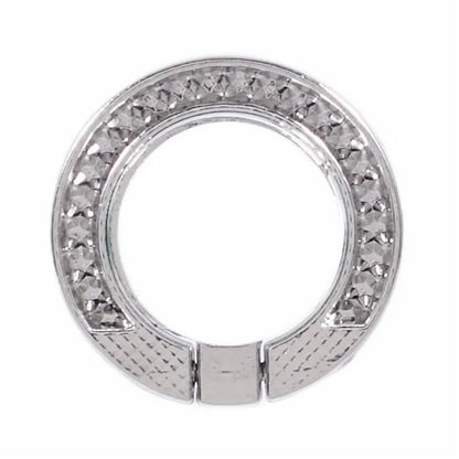 Round Phone Kickstand Adhesive Metal Phone Ring Holder Grip Flower Decoration