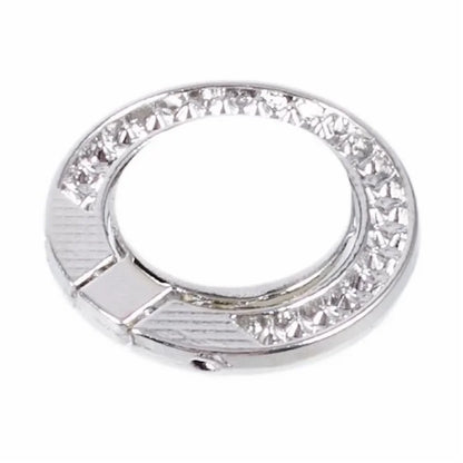 Round Phone Kickstand Adhesive Metal Phone Ring Holder Grip Flower Decoration