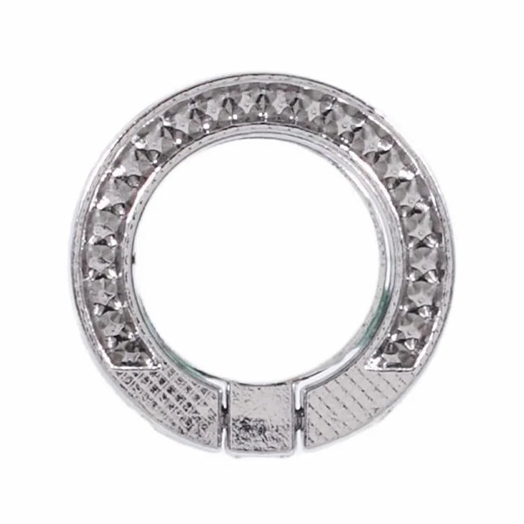 Round Phone Kickstand Adhesive Metal Phone Ring Holder Grip Flower Decoration