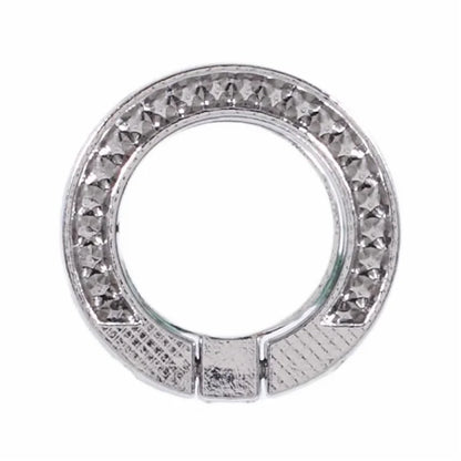 Round Phone Kickstand Adhesive Metal Phone Ring Holder Grip Flower Decoration