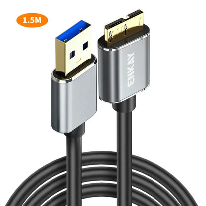 ENKAY HAT PRINCE 1.5m USB 3.0 A to USB 3.0 Micro B Cable Camera Hard Drive Charging Data Cable