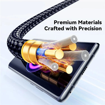 ESSAGER 1m USB-A to Type-C 120W Braided Cable for Xiaomi Phone Fast Charging Data Cable