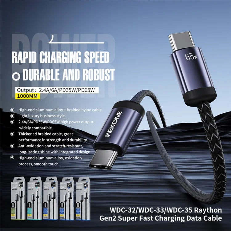 WEKOME WDC-32m USB to Micro USB Data Cord Fast Charging 480Mbps Data Cable