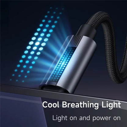 MCDODO CA-5180 1.2m USB-A to Type-C 6A 100W Charging Data Cable with Breathing Light - Black
