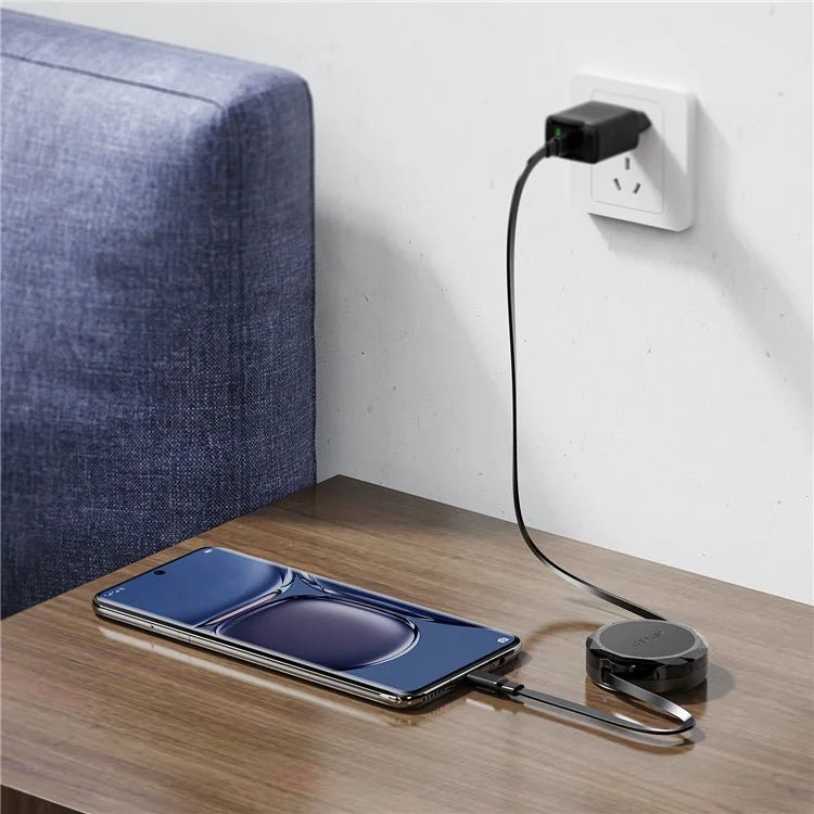 ACEFAST C13-03 0.8m USB-C to USB-C 60W Charging Cable Dual-Way Retractable Data Cable