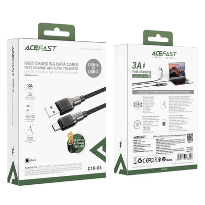 ACEFAST C10-04 1.2m USB-A to USB-C 3A Charging Cable Data Transfer Braided Silicone Cable