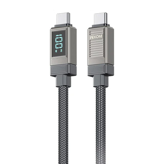 WEKOME WDC-41 Raython Series Type-C to Type-C 100W Super Fast Charging Data Cable with Smart Digital Display