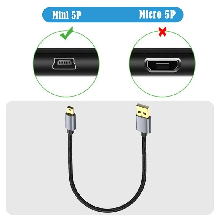 10m USB 2.0 to Mini B Male Charger Cord USB Mini to USB Charging Cable for PS3 Controller / MP3 Player / Camera
