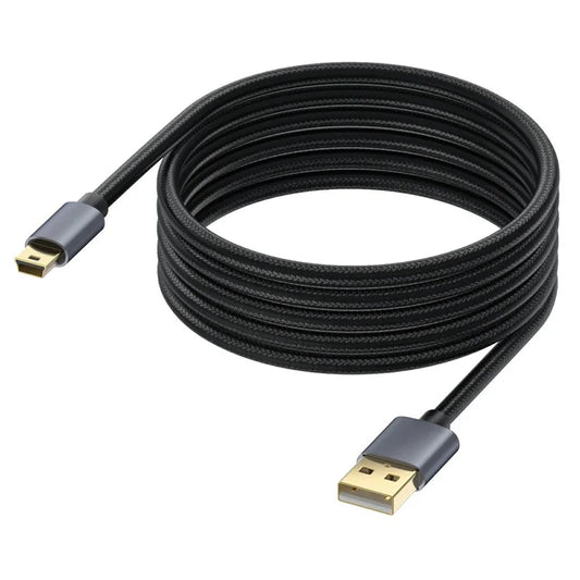 1.8m USB 2.0 to Mini B Male Charger Cord USB Mini to USB Charging Cable for PS3 Controller  /  MP3 Player  /  Camera