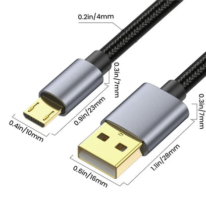 5m 480Mbps USB A to Micro Charge and Sync USB Cable for Samsung Galaxy J7 / S7 / S6 / Kindle Fire HD Tablets / PS4