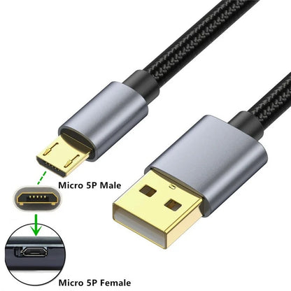 10m 480Mbps USB A to Micro Charge and Sync USB Cable for Samsung Galaxy J7 / S7 / S6 / Kindle Fire HD Tablets / PS4