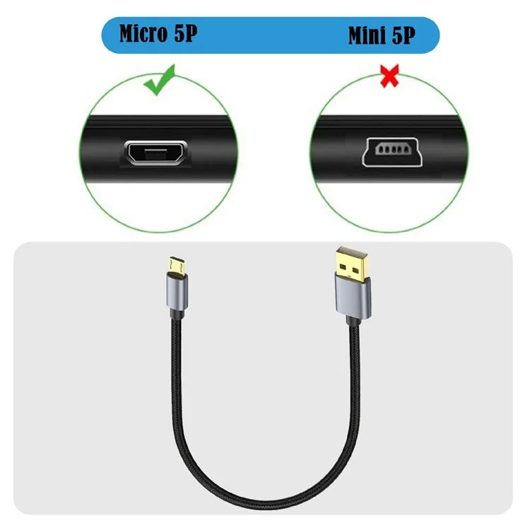 0.3m 480Mbps USB A to Micro Charge and Sync USB Cable for Samsung Galaxy J7 / S7 / S6 / Kindle Fire HD Tablets / PS4