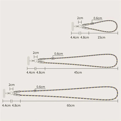 120cm 2-in-1 PD 66W Type-C Charging Cable Cell Phone Crossbody Lanyard Data Cable with Zinc Alloy Buckle, Tether Tab
