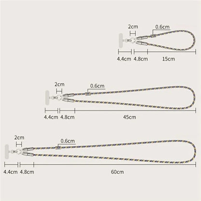 30cm 2-in-1 PD 66W Type-C Charging Cable Cell Phone Wrist Strap Data Cable with Zinc Alloy Buckle, Tether Tab