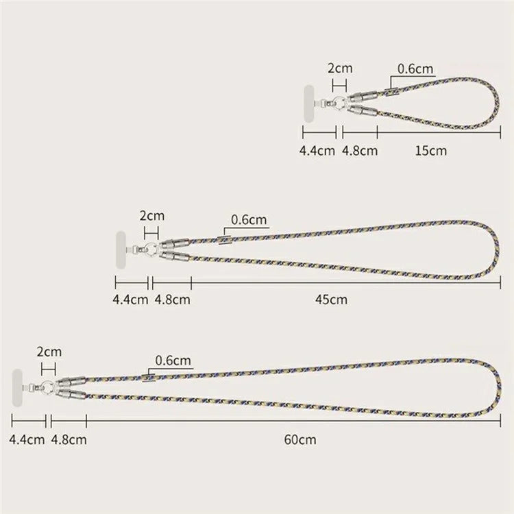 30cm 2-in-1 PD 66W Type-C Charging Cable Cell Phone Wrist Strap Data Cable with Zinc Alloy Buckle, Tether Tab