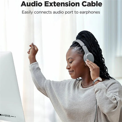 JOYROOM SY-A09 1.2m 3.5mm Male to Female Audio Cable Nylon Braided AUX Audio Extension Cable