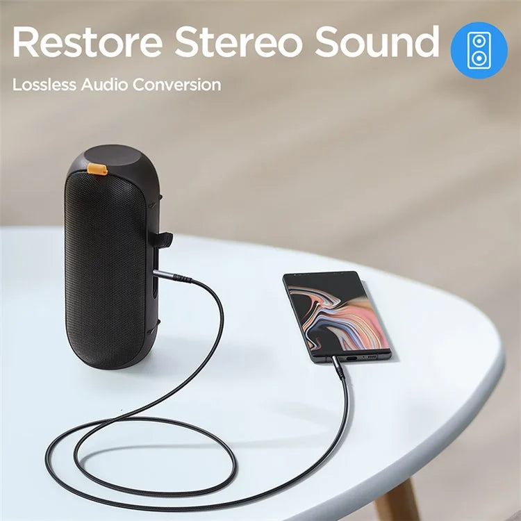 JOYROOM SY-A08 1.2m 3.5mm Male to Male Nylon Braided Cable Stereo Sound AUX Audio Cable