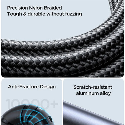 JOYROOM SY-A08 1.2m 3.5mm Male to Male Nylon Braided Cable Stereo Sound AUX Audio Cable