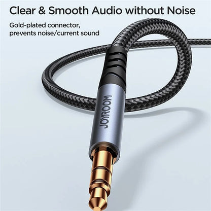 JOYROOM SY-A08 1.2m 3.5mm Male to Male Nylon Braided Cable Stereo Sound AUX Audio Cable