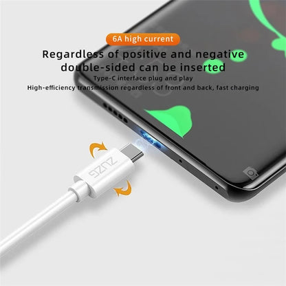 ZUZG 1.2m 6A USB-A to Micro Data Cable PVC Wire Sync Quick Charging Cable