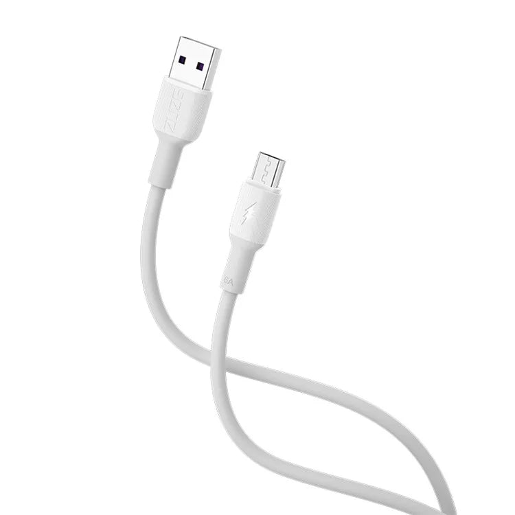 ZUZG ZC-GF01 1.2m Micro Silicone Cable 6A Fast Charging Data Transmission Cord