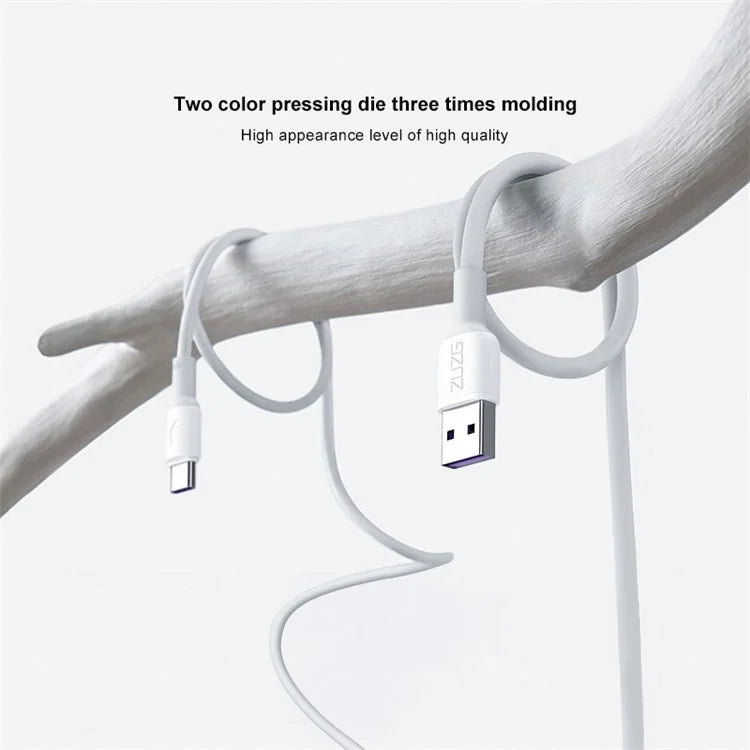 ZUZG ZC-GF01 1.2m Micro Silicone Cable 6A Fast Charging Data Transmission Cord