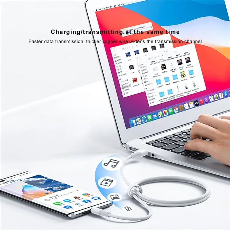 ZUZG ZC-GF01 1.2m Micro Silicone Cable 6A Fast Charging Data Transmission Cord
