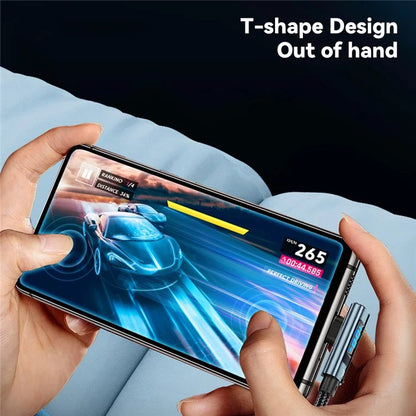 ESSAGER 2m Elbow 7A 100W Digital Display Data Cable High Power USB-A to Type-C Charging Cable