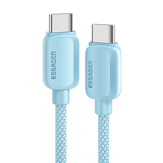 ESSAGER 2m C-C 100W Fast Charging Cable Type-C to Type-C Braided TPE Data Cord