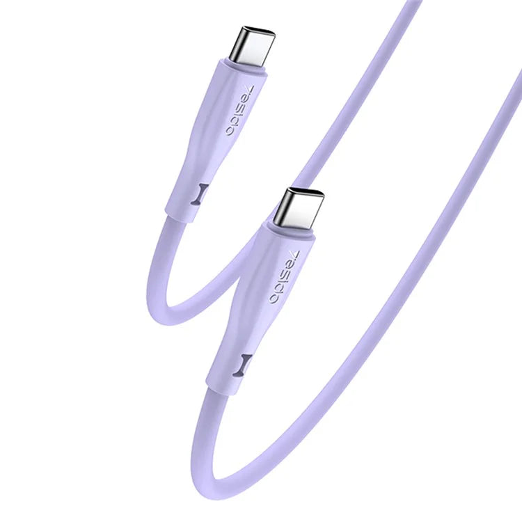 YESIDO CA152 PD 60W USB-C Charging Cable TPE + Liquid Silicone Type-C to Type-C Data Cable