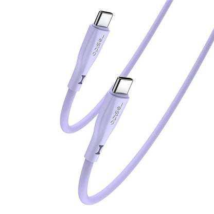YESIDO CA152 PD 60W USB-C Charging Cable TPE + Liquid Silicone Type-C to Type-C Data Cable
