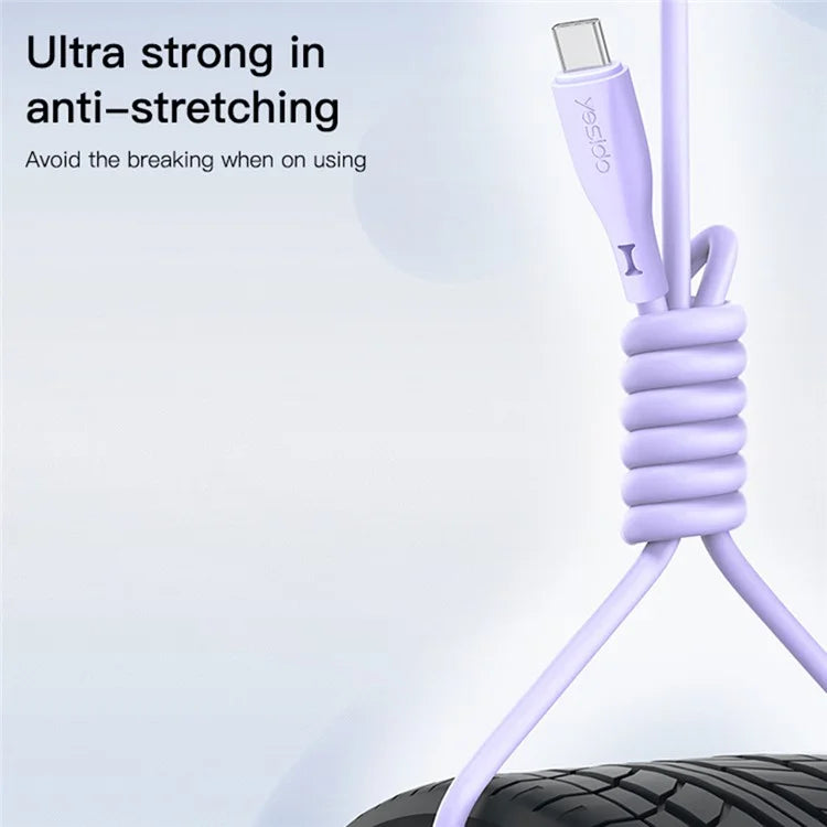 YESIDO CA152 PD 60W USB-C Charging Cable TPE + Liquid Silicone Type-C to Type-C Data Cable