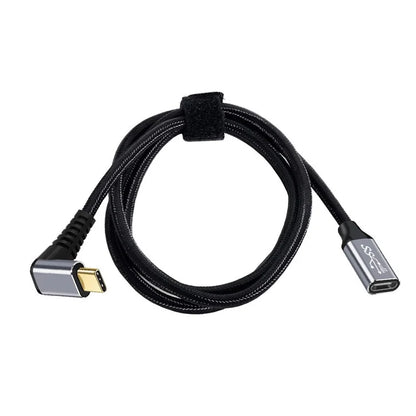 UC-058-UP-2.0M 2m 90-Degree Angled USB-C USB 3.1 Male to Female Extension Cord Aluminum Alloy Connector Data Cable