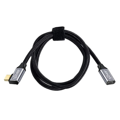 UC-058-RI-3.0M 3m 90 Degree Right Angled USB-C Male to Female Cable Alloy Connector Extension Cord