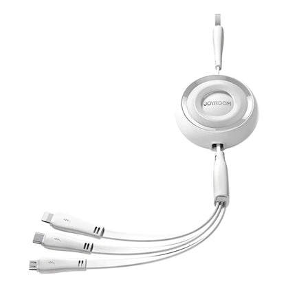 JOYROOM S-A40 3-in-1 Mini Retractable Charging Cable 1m 3.5A Charging Data Cable
