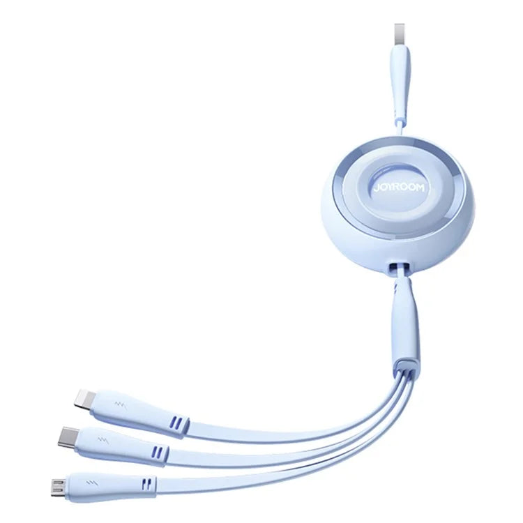 JOYROOM S-A40 3-in-1 Mini Retractable Charging Cable 1m 3.5A Charging Data Cable