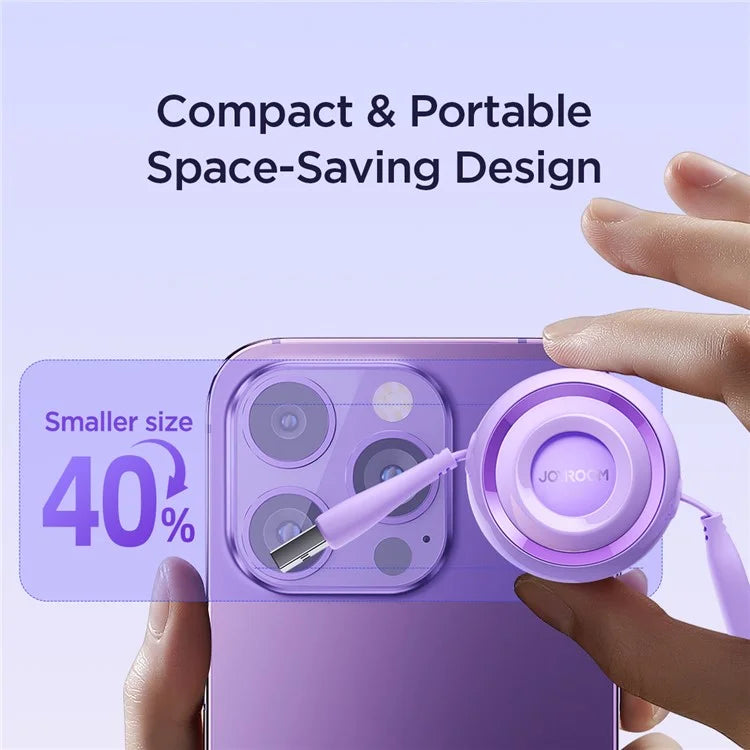 JOYROOM S-A40 3-in-1 Mini Retractable Charging Cable 1m 3.5A Charging Data Cable
