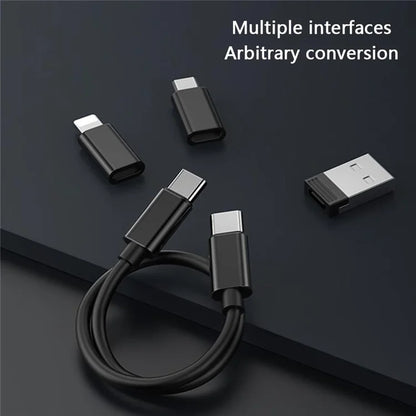 YESIDO CA118 Multi-Function 60W Charging Data Cable 6-in-1 Adapter Cable Set with Storage Box