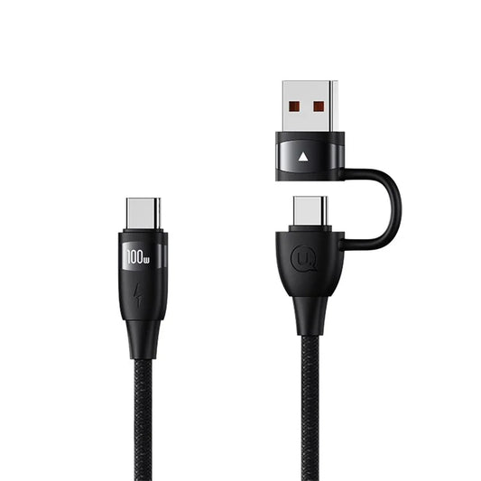 USAMS US-SJ654 U85 1.2m PD 100W USB-A / Type-C to Type-C Fast Charging Cable Data Cord