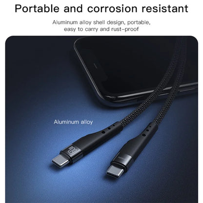 YESIDO CA116 3m Braided Data Cable PD 60W Type-C to Type-C Fast Charging Cable