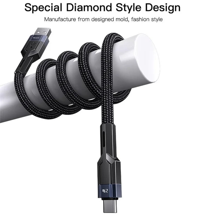 YESIDO CA106 2.4A Data Cable Nylon Braided USB to Micro USB Charging Cord