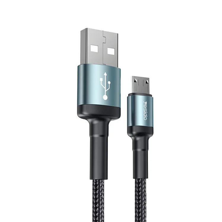 YESIDO CA74 2.4A USB to Micro USB Charging Cable 1.2m Nylon Braided Data Cable