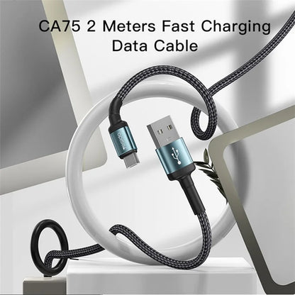 YESIDO CA74 2.4A USB to Micro USB Charging Cable 1.2m Nylon Braided Data Cable