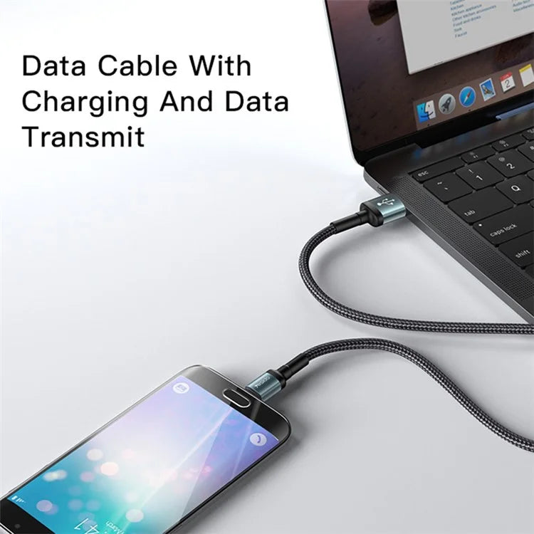 YESIDO CA74 2.4A USB to Micro USB Charging Cable 1.2m Nylon Braided Data Cable