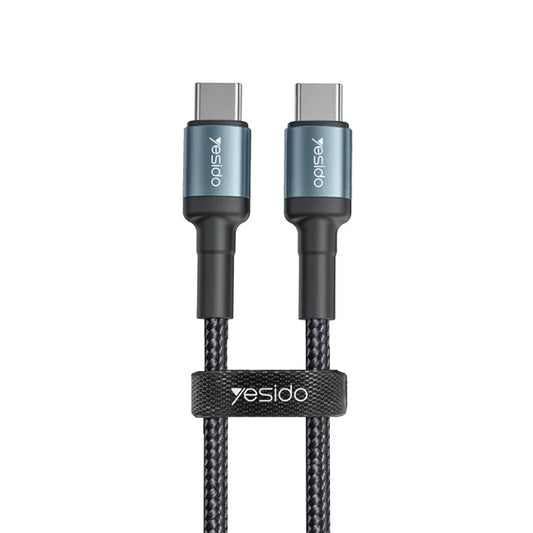 YESIDO CA78 1.2m PD 60W Phone Fast Charging Data Cable Type-C to Type-C Braided Cord