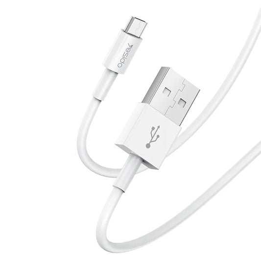 YESIDO CA22 2A Micro USB Charging Cable Anti-Stretch PVC Flexible 1.2m USB Data Cable