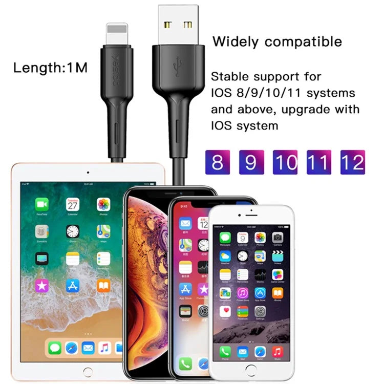 YESIDO CA42 2.4A Charging Data Cable 1m USB Charging Cord