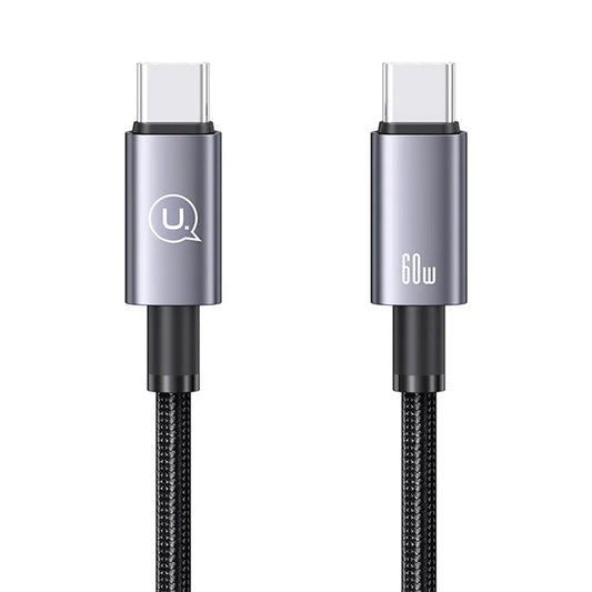 USAMS US-SJ661 Sufeng Series 1.2m Type-C to Type-C Data Cable 60W Aluminum Alloy Fast Charging Cord