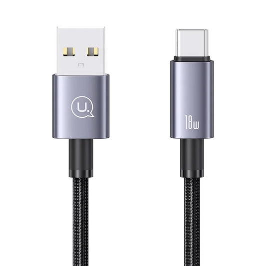 USAMS US-SJ666 Sufeng Series 2m USB-A to Type-C Data Cable 3A Fast Charging Braided Cord